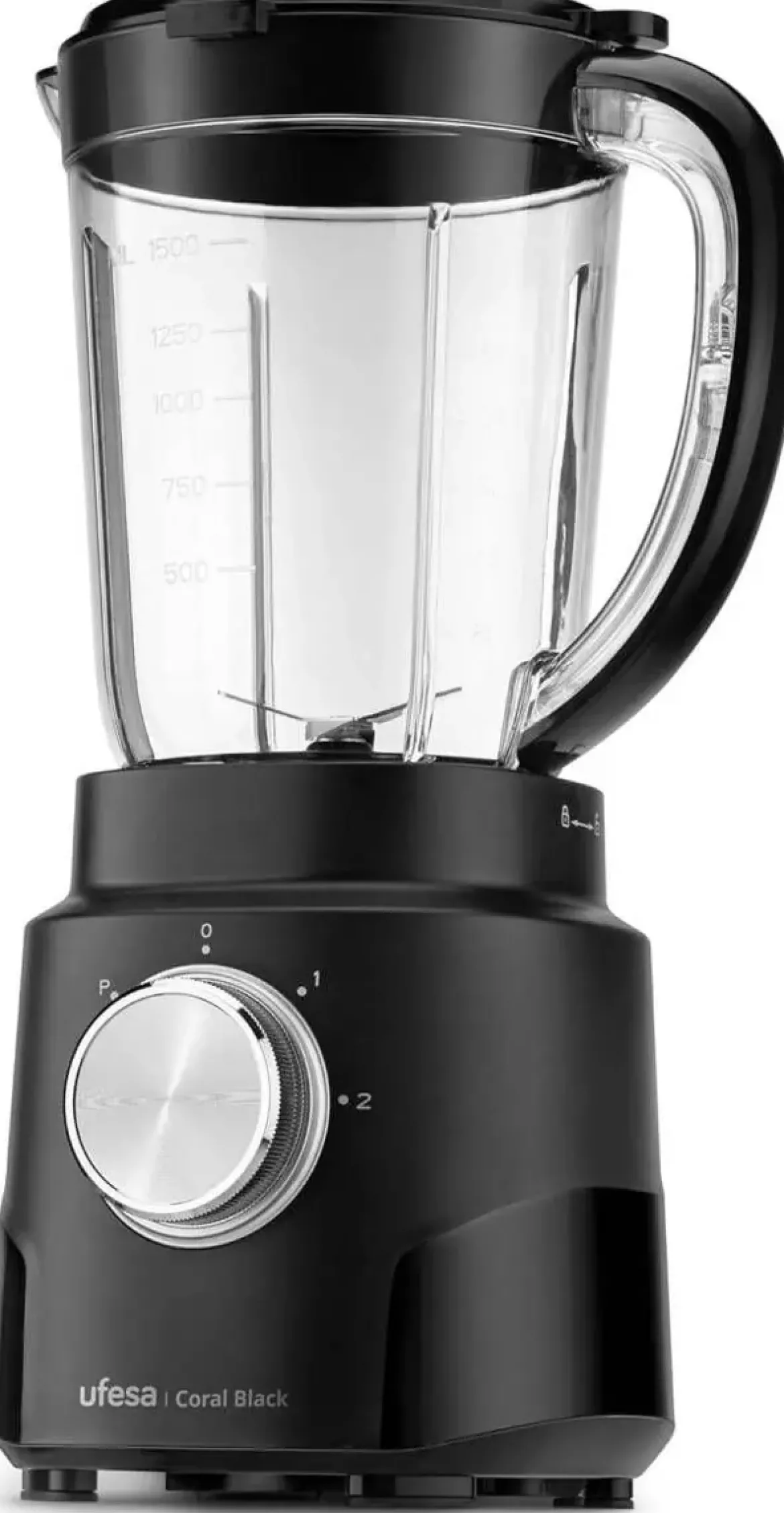 Batidora de Vaso Ufesa 1.5L 2 Velocidades + Turbo 4 Cuchillas Inox Coral Black PROTE CORALBLACK