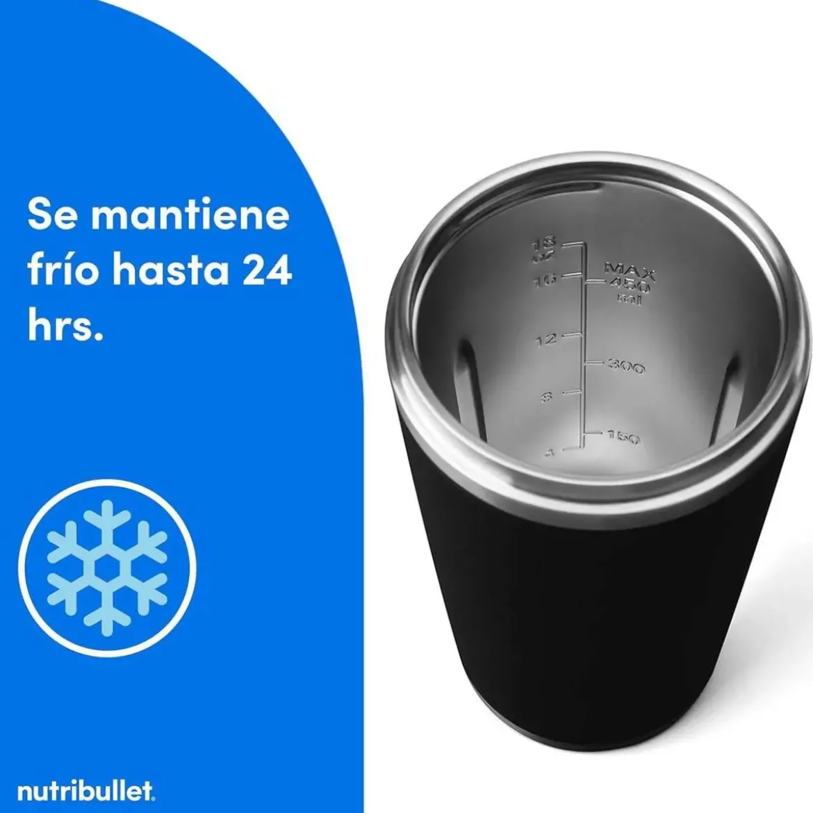 Batidora Nutribullet Flip 11.1V vaso 590ml USB-C NBP016B