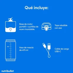 Batidora NUTRIBULLET Vaso 475 ml NBP003W