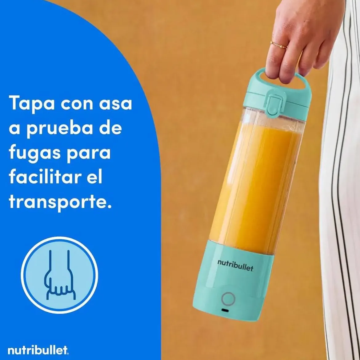 Batidora Personal Nutribullet Portátil USB-C Azul Turquesa NBP003LBL