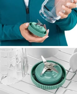 Batidora Personal Portátil Recargable Acero Inox NBP013GR