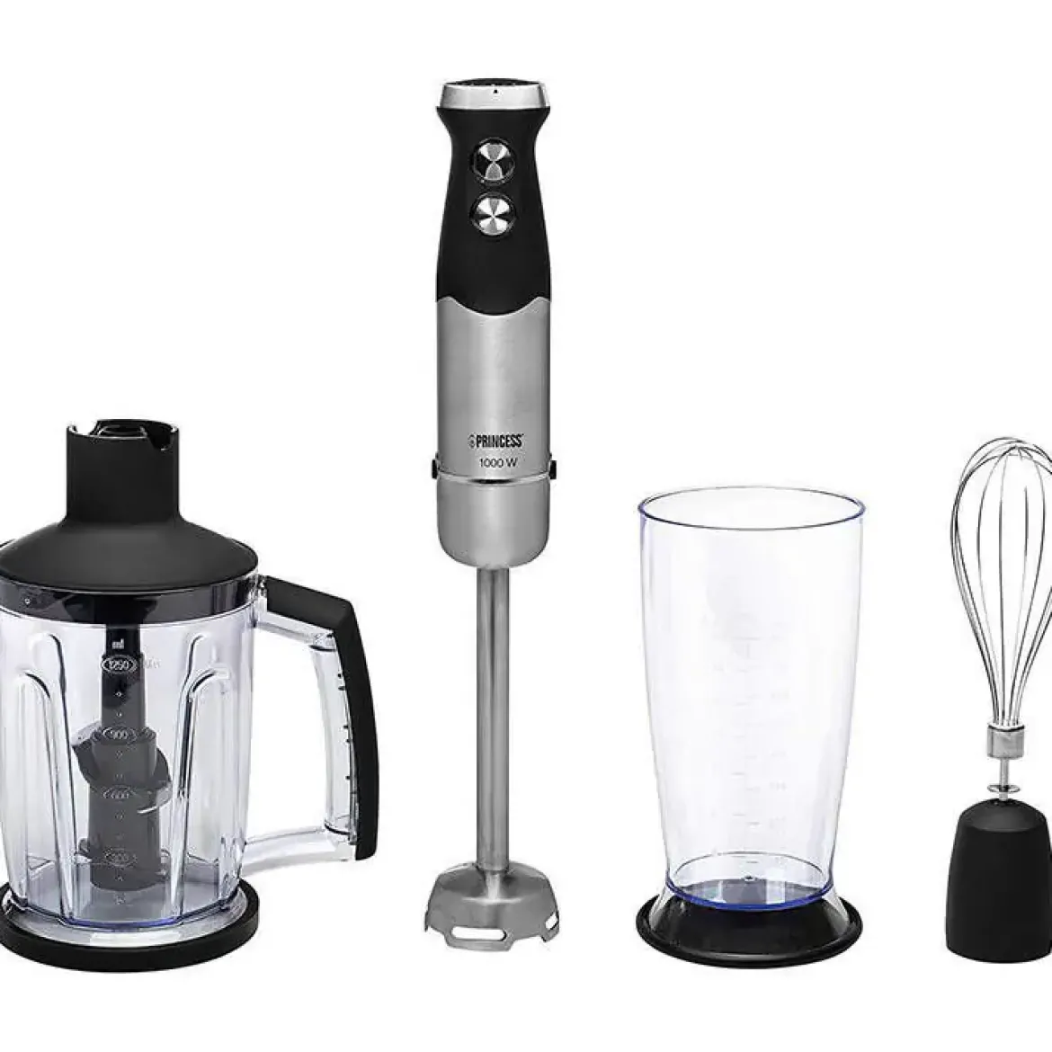Batidora Princess 1000W Inox Picadora+Montadoras 221221