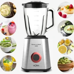 Batidora SOLAC Vaso 1500 W 1,5 L Inox BV5728