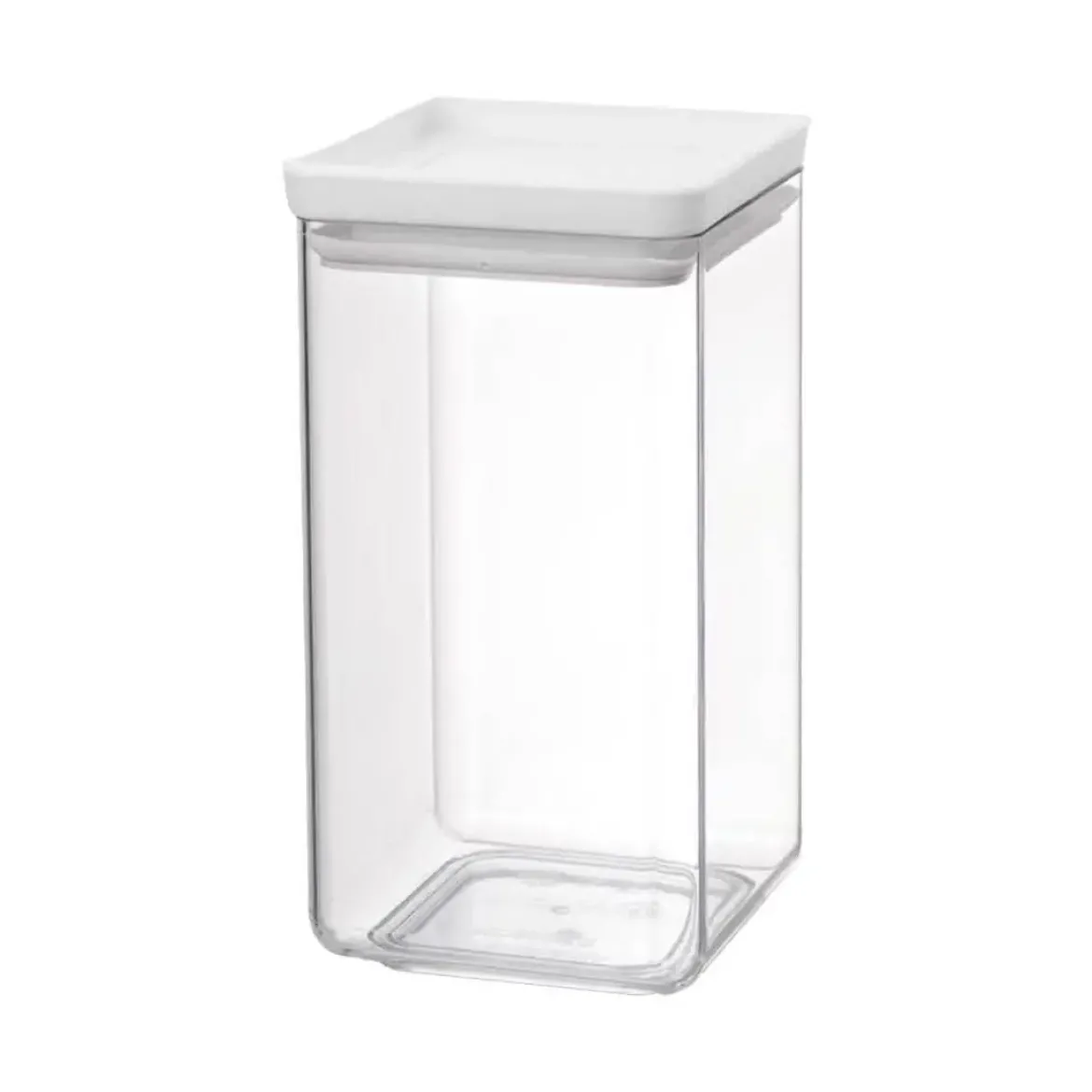 Bote Cuadrado de Plástico Apilable con Tapa Hermética TASTY+ 1,6 L 122484