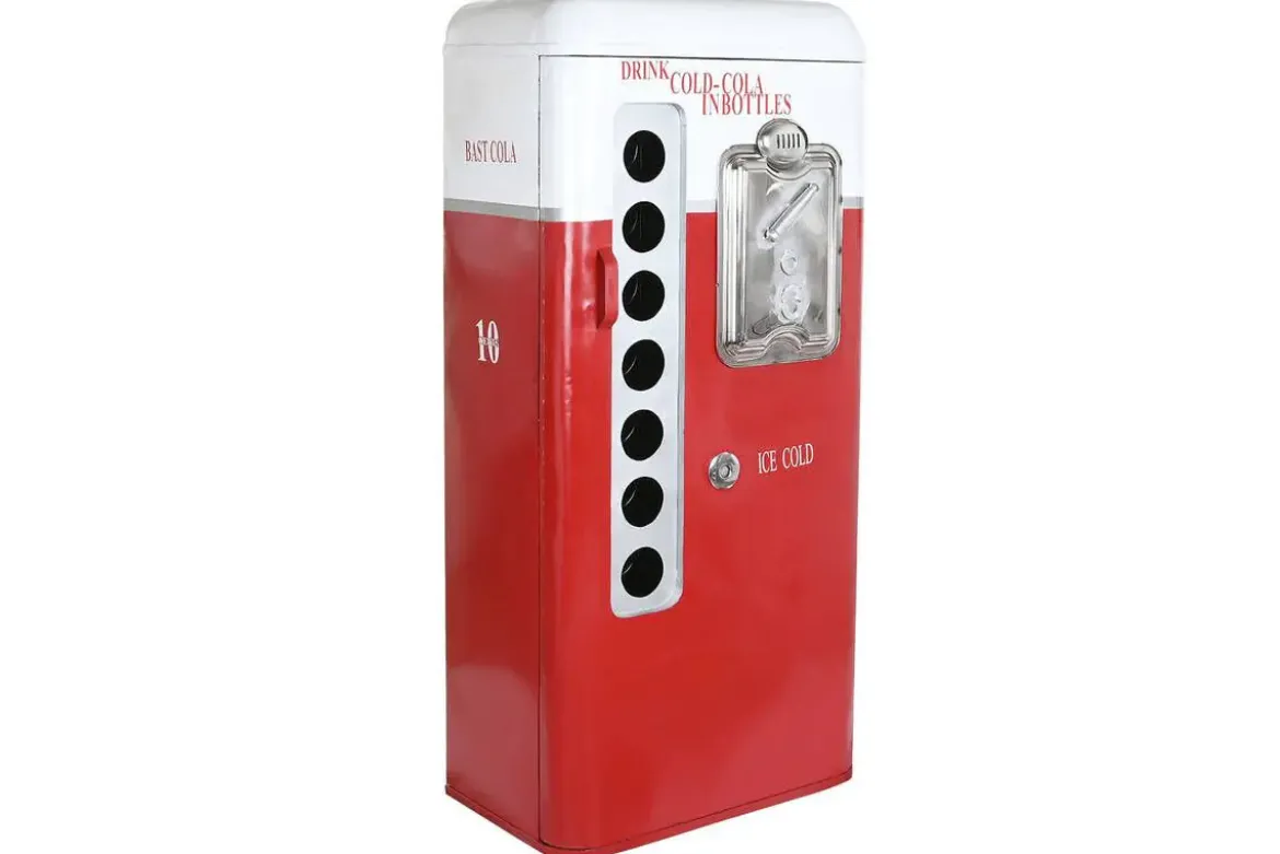 Botellero de Hierro Vintage Rojo Desgastado MB-205015