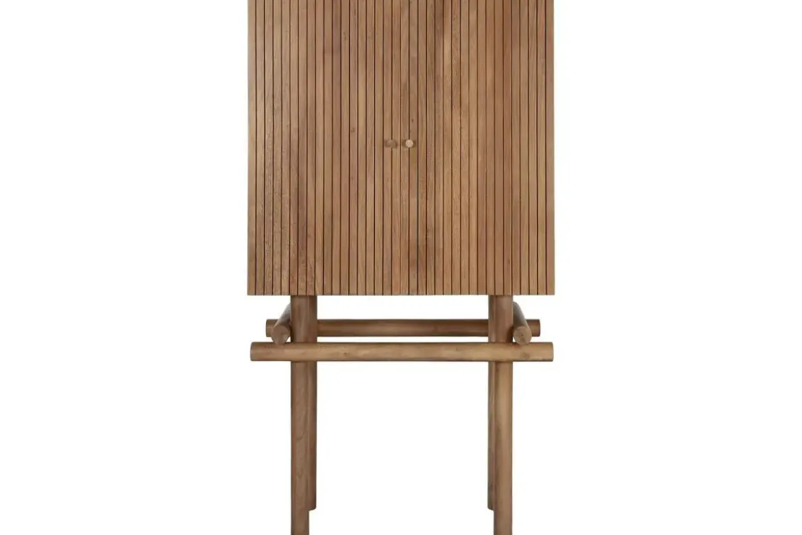 Botellero de Madera de Mango Natural MB-215094