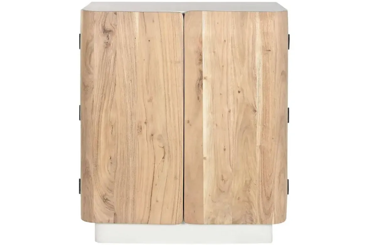 Botellero de Madera Natural con 2 Puertas MB-219443