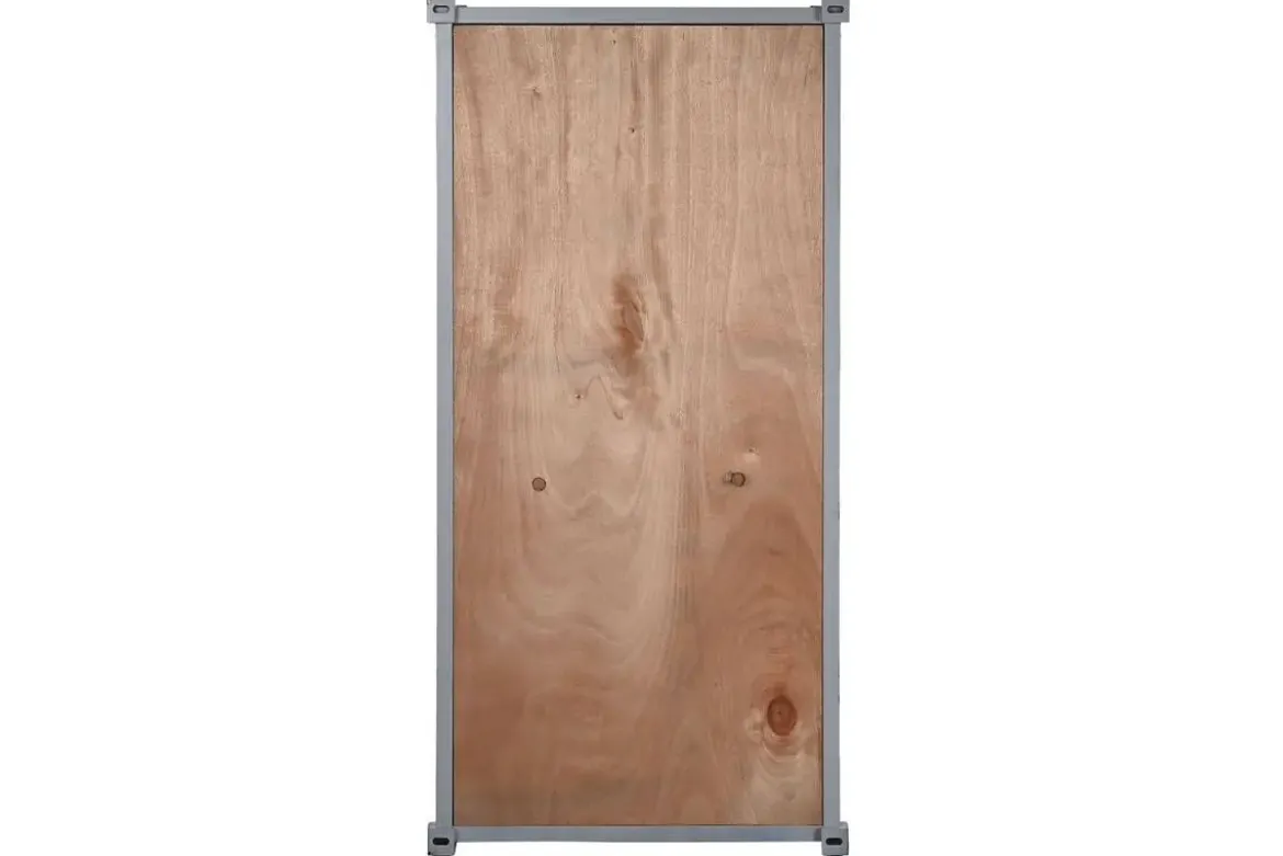 Botellero Industrial Metal y MDF Container Gris MB-217355