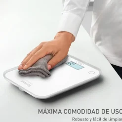 Báscula de Cocina Tefal de Vidrio Templado con Pantalla LED BC50U0