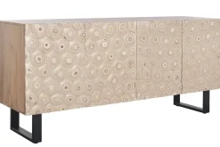 Buffet de Acacia con Patas de Metal y 4 Puertas MB-227287