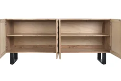 Buffet de Acacia con Patas de Metal y 4 Puertas MB-227287