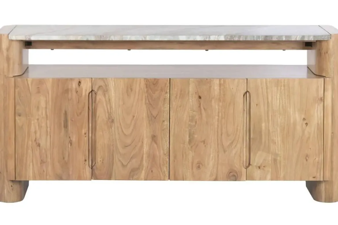 Buffet de Acacia con Tapa de Mármol Natural MB-221941