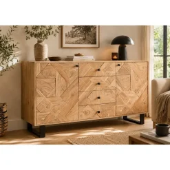 Buffet de Madera de Acacia con Patas de Metal MB-227289