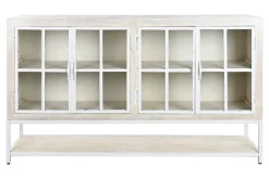 Buffet de Madera de Mango y Metal Blanco Decapé MB-205847