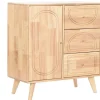 Buffet de Madera Rubberwood Acabado Natural MB-219987