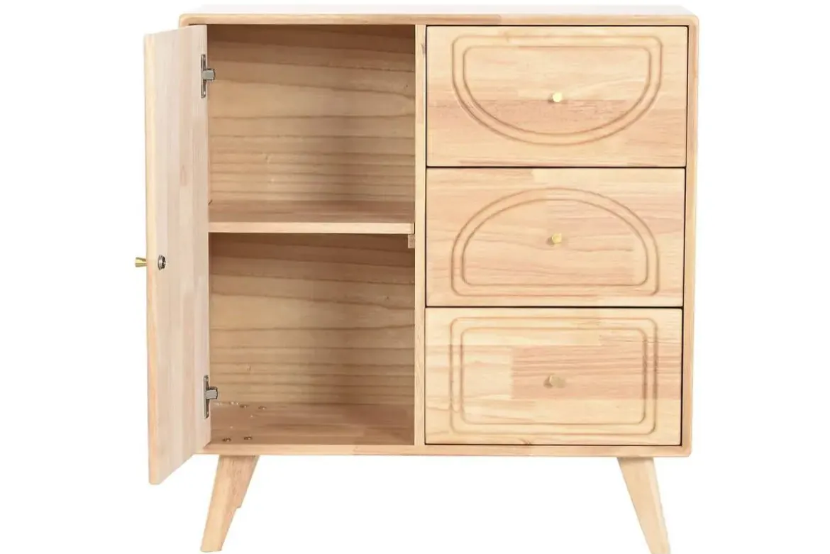 Buffet de Madera Rubberwood Acabado Natural MB-219987