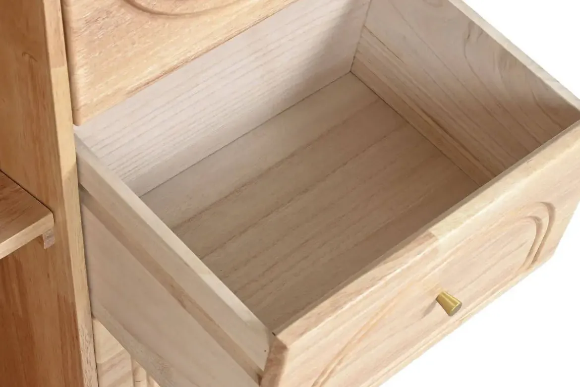 Buffet de Madera Rubberwood Acabado Natural MB-219987
