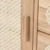 Buffet de Madera Rubberwood con Ratán Natural y 4 Cajones MB-212344