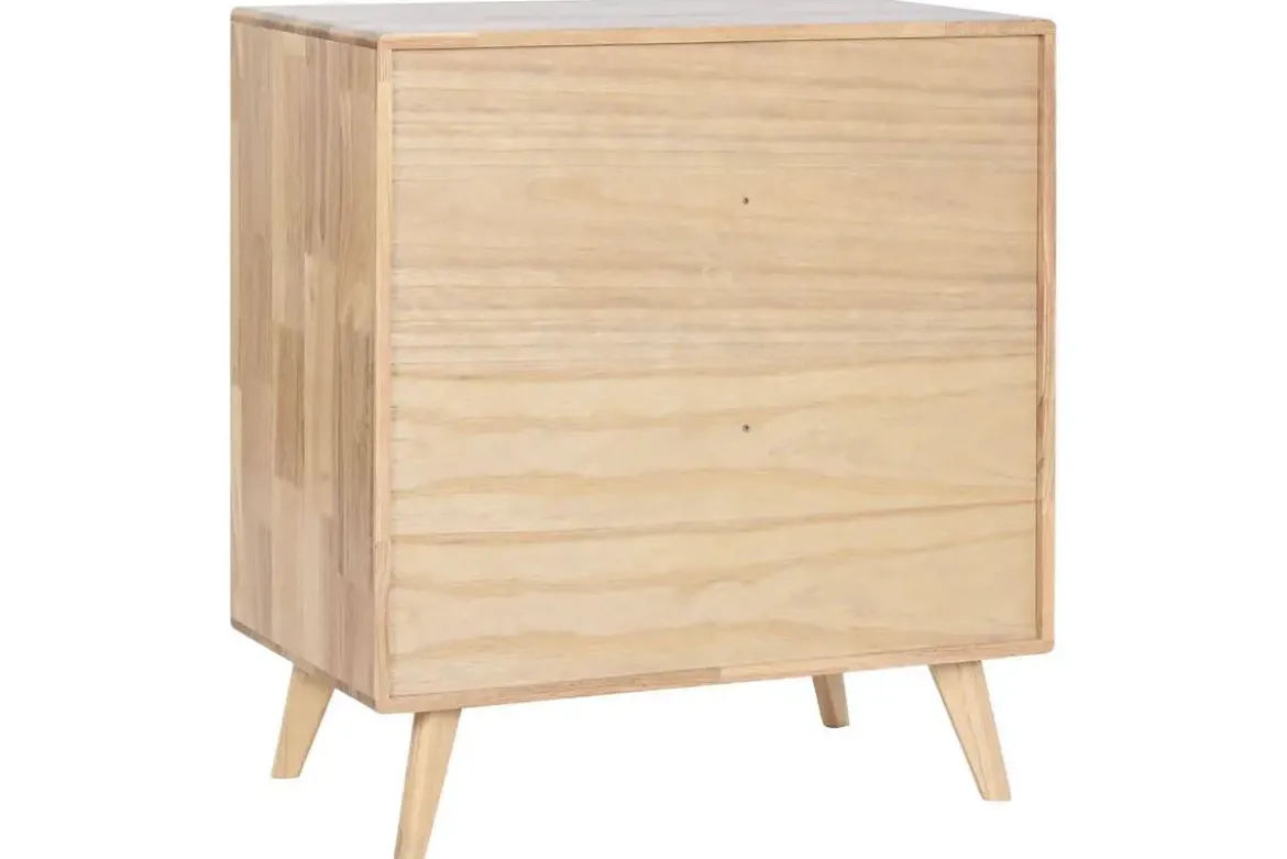 Buffet de Madera Rubberwood con Ratán Natural y 4 Cajones MB-212344