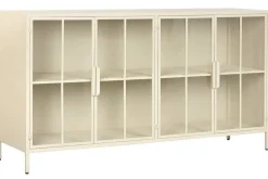 Buffet de Metal con 4 Puertas de Cristal Templado MB-227914