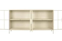 Buffet de Metal con 4 Puertas de Cristal Templado MB-227914