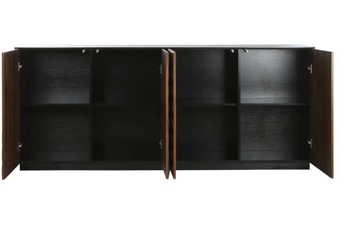 Buffet de Salón MDF Marrón con 4 Puertas y Relieve de Rombos MB-217312