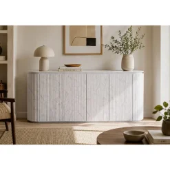 Buffet Moderno Estructura de MDF con Granito Blanco MB-226676