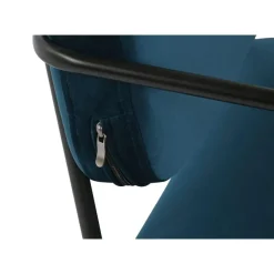 Butaca con Tapizado de Poliéster Color Azul y Patas de Metal MB-206617