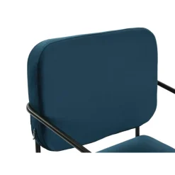 Butaca con Tapizado de Poliéster Color Azul y Patas de Metal MB-206617