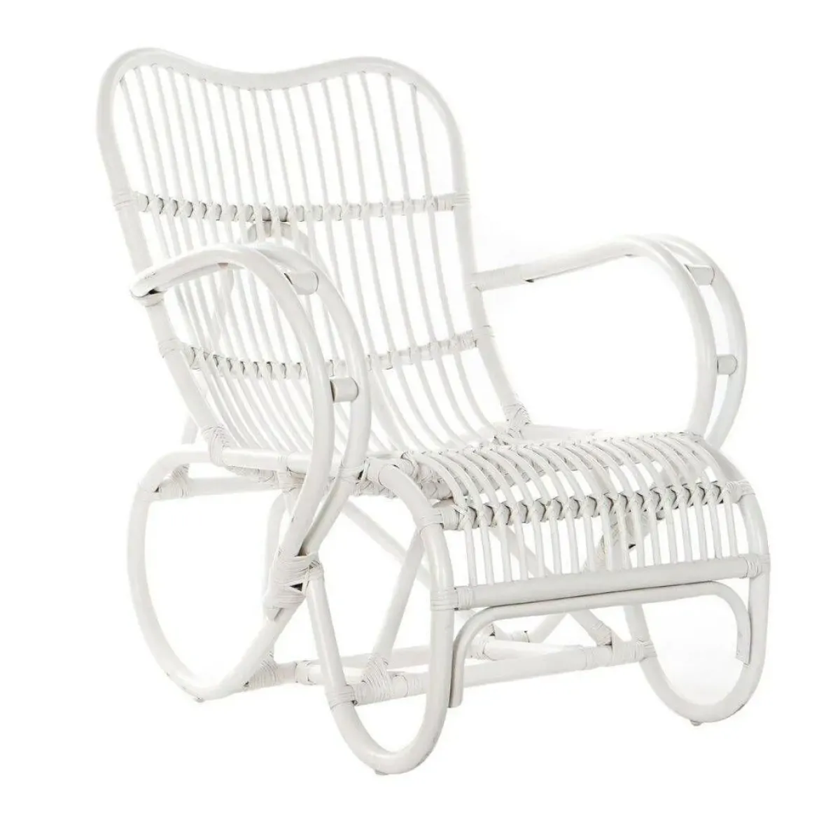 Butaca de ratán en blanco MB 175016