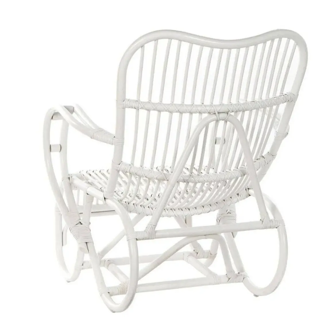 Butaca de ratán en blanco MB 175016