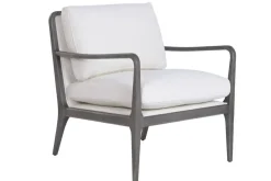 Butaca de Salón de Madera de Haya Tapizada en Bouclé Blanco MB-227188