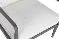 Butaca de Salón de Madera de Haya Tapizada en Bouclé Blanco MB-227188
