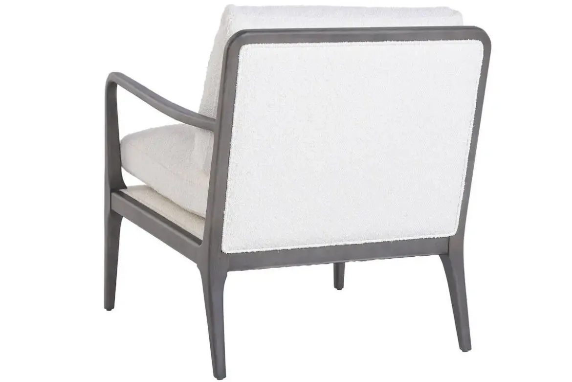 Butaca de Salón de Madera de Haya Tapizada en Bouclé Blanco MB-227188