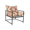 Butaca Kilim Multicolor y Metal Negro MB-206222