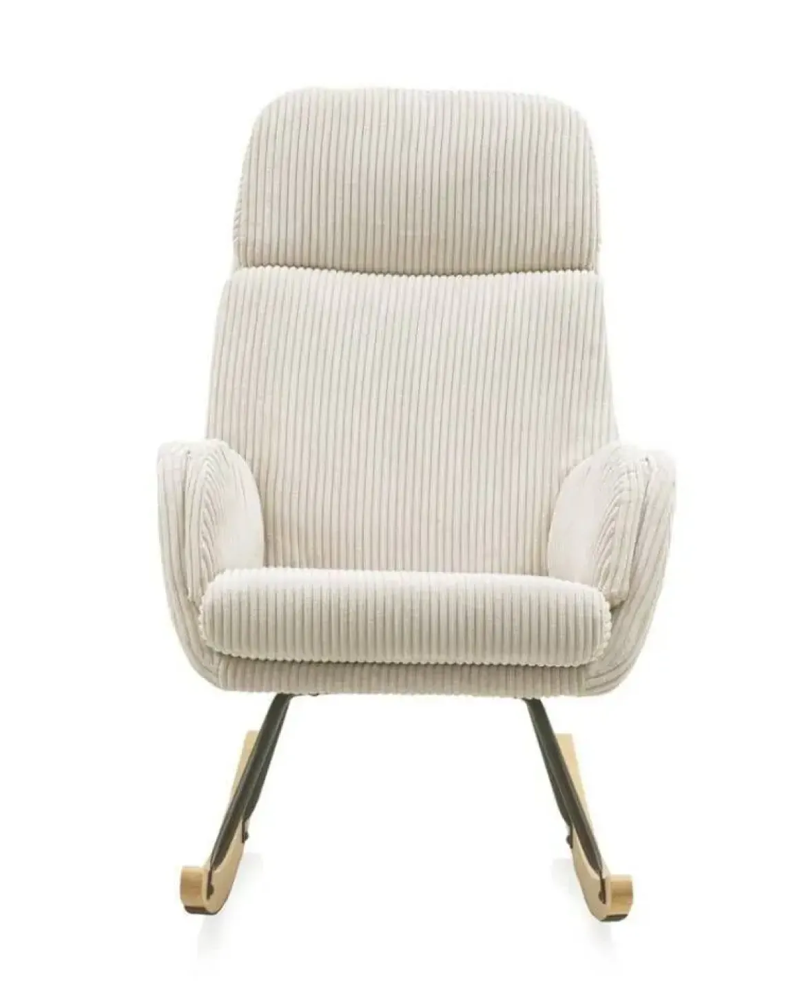 Butaca Mecedora Tapizada Color Blanco de Poliester GABAR 10777