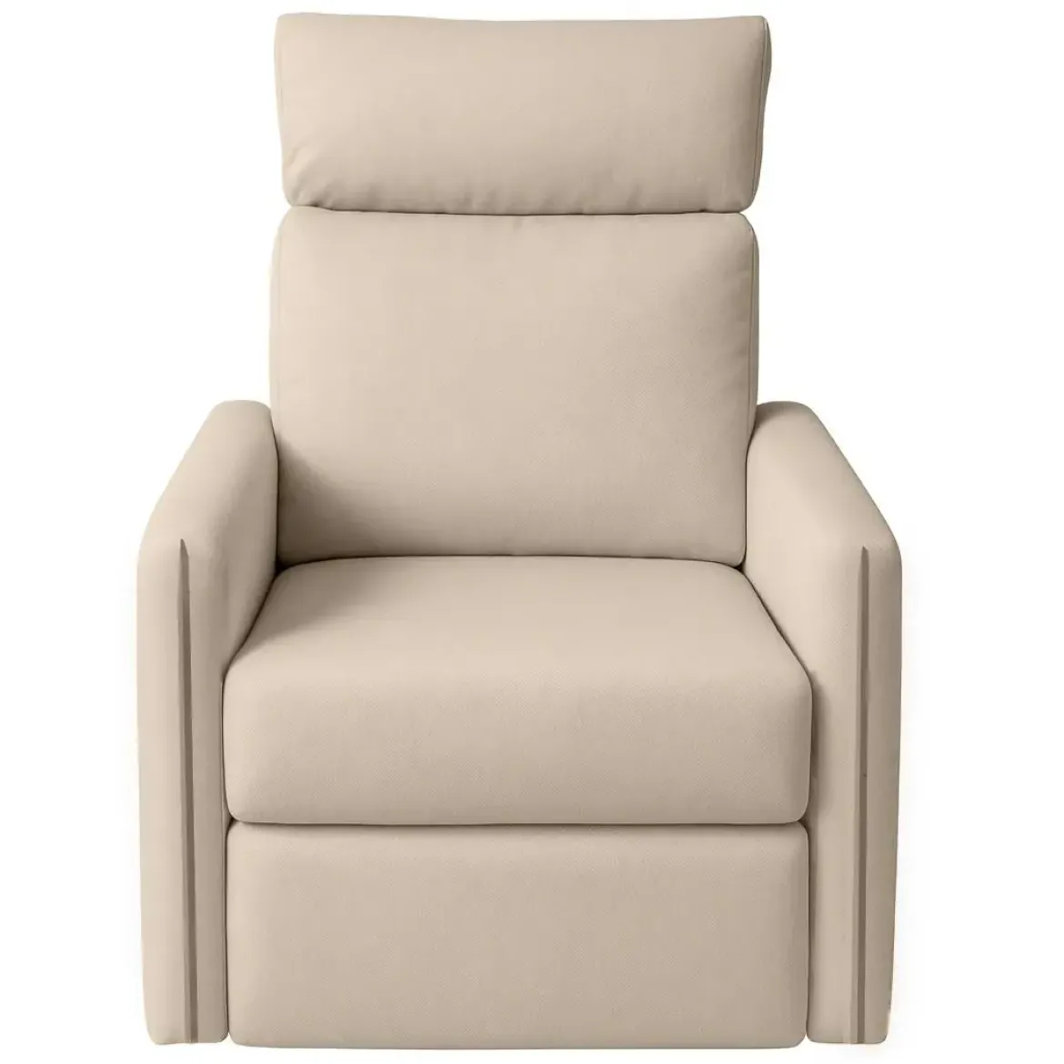 Butaca Reclinable en Tela Beige con Patas Metálicas DUNA TAPBUT0000051