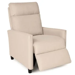 Butaca Reclinable en Tela Beige con Patas Metálicas DUNA TAPBUT0000051