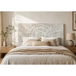 Cabecero Decorativo Estructura en MDF Decapé Blanco MB-200974
