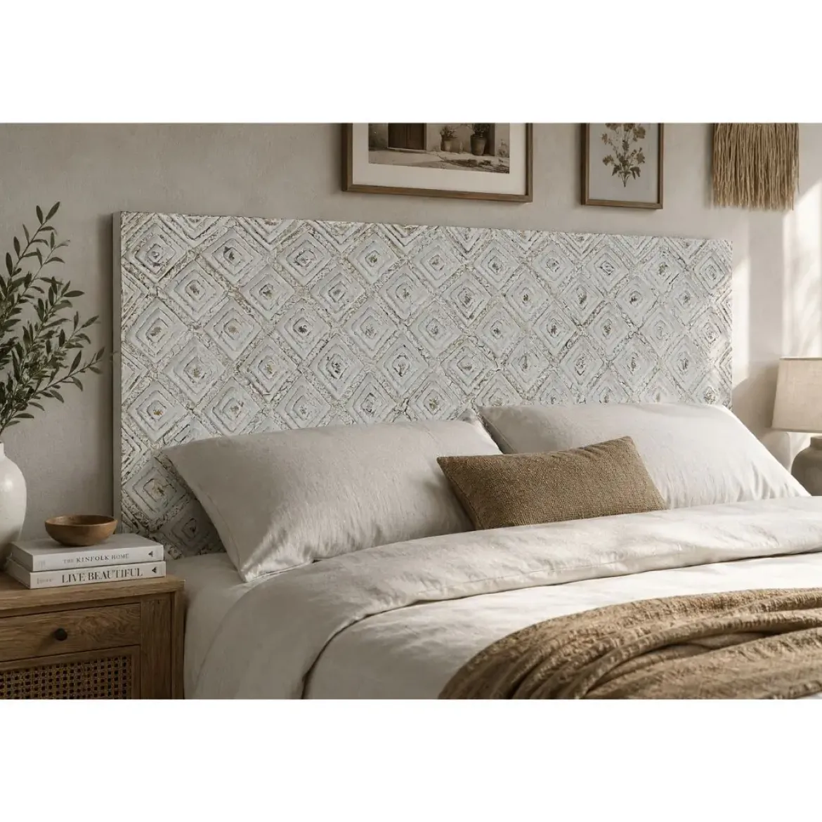 Cabecero de Dormitorio Decapé Blanco en MDF MB-182455