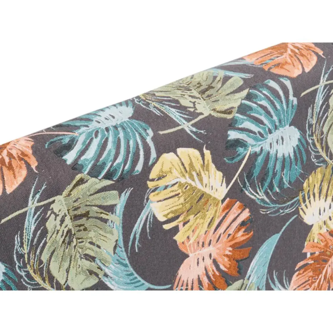 Cabecero de Madera Tapizado en Poliéster Diseño Tropical Colorido MB-162958