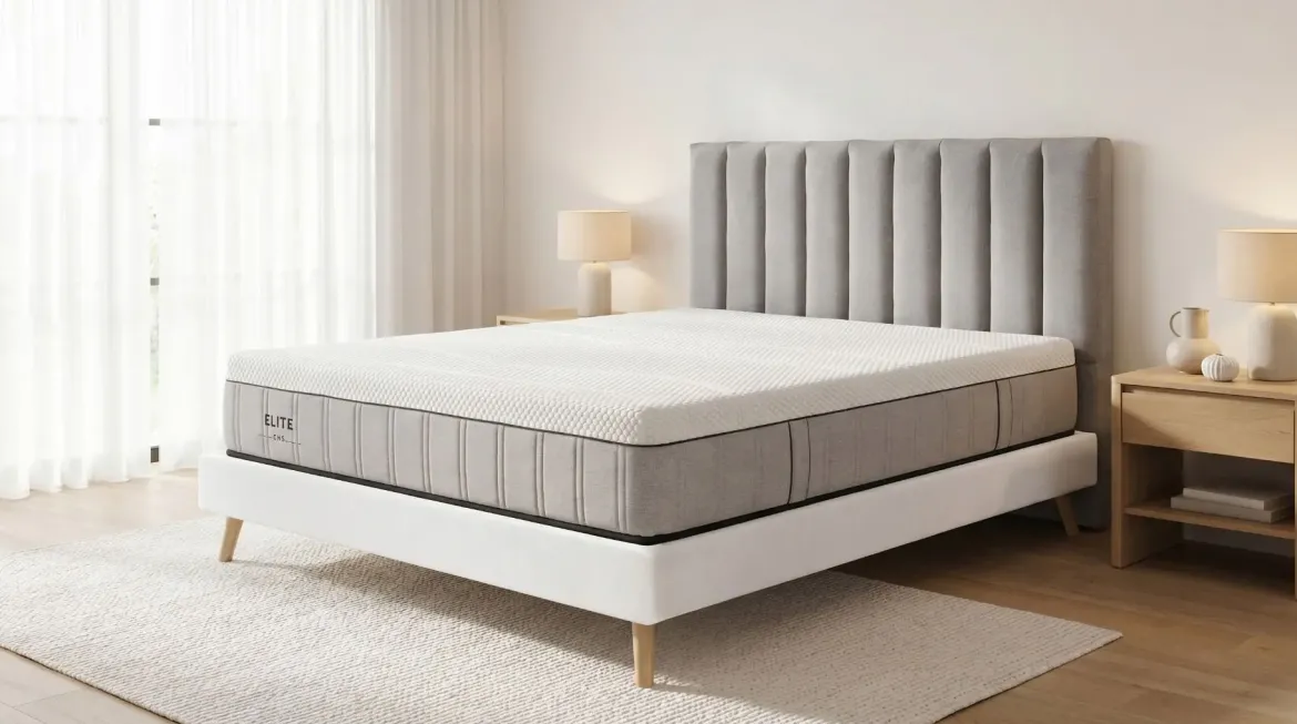 Cabecero de Matrimonio Tapizado en Tela de Color Gris 160 cm 613527