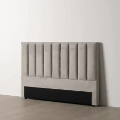 Cabecero de Matrimonio Tapizado en Tela de Color Gris 160 cm 613527