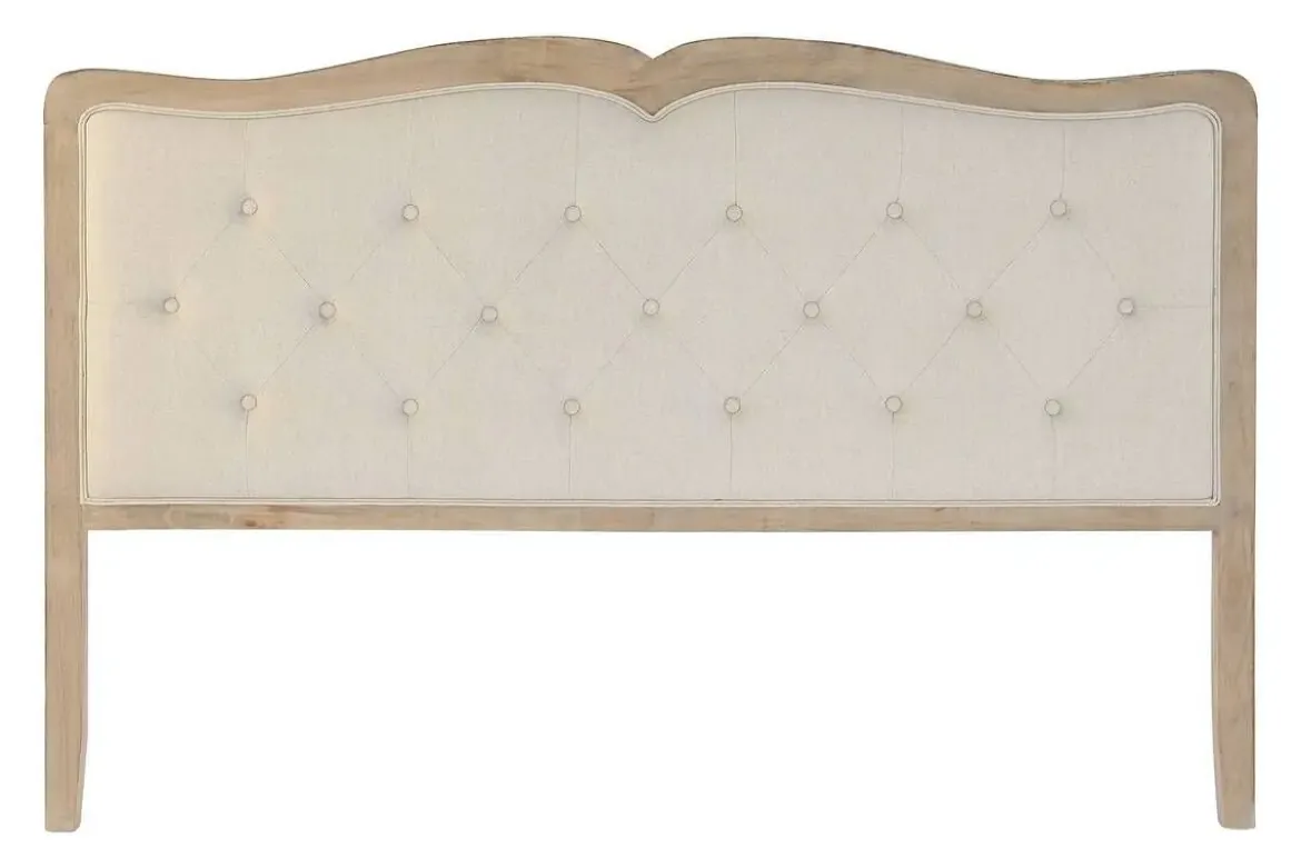 Cabecero Tapizado Beige Estructura de Roble MB-203411