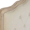 Cabecero Tapizado Beige Estructura de Roble MB-203414