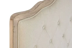 Cabecero Tapizado Beige Estructura de Roble MB-203414
