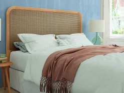 Cabezal de cama de madera de fresno con ratán RIAS 100 cm CG1925FR