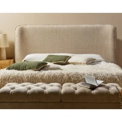 Cabezal de Cama Tapizado Beige 199x98 cm T.DUX 33-261