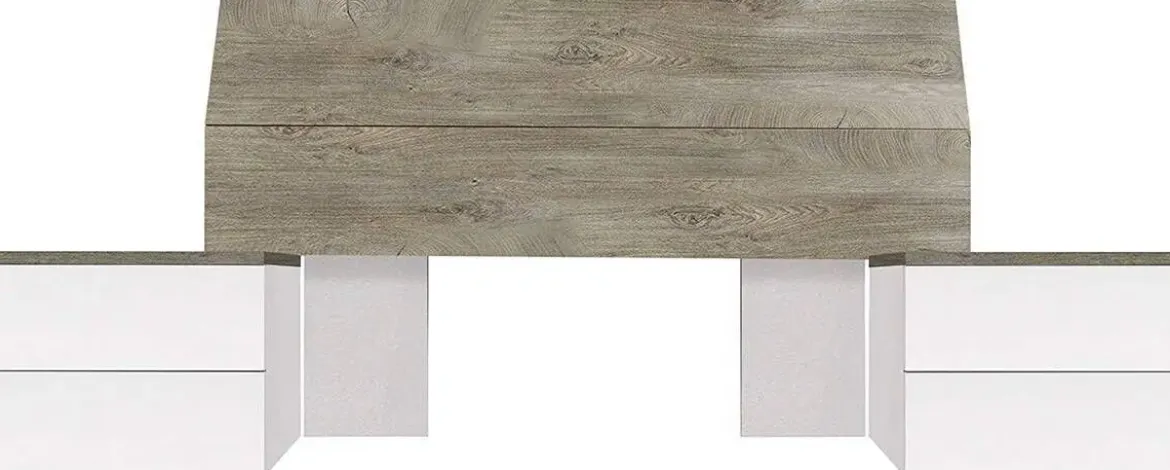 Cabezal y mesitas de noche roble Alaska y blanco Artik 016073C