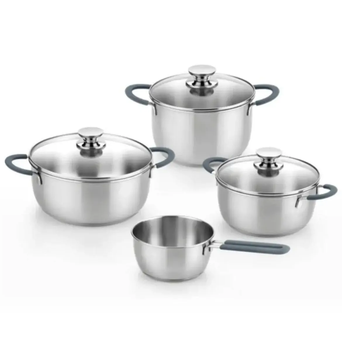 Cacerola Master 16 cm Acero Inoxidable con Tapa de Vidrio BRA A450351